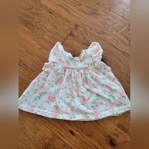 Laura Ashley Baby Girl Top Size 3-6 Months Floral Short Sleeves